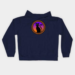 Halloween Black Cat Kids Hoodie